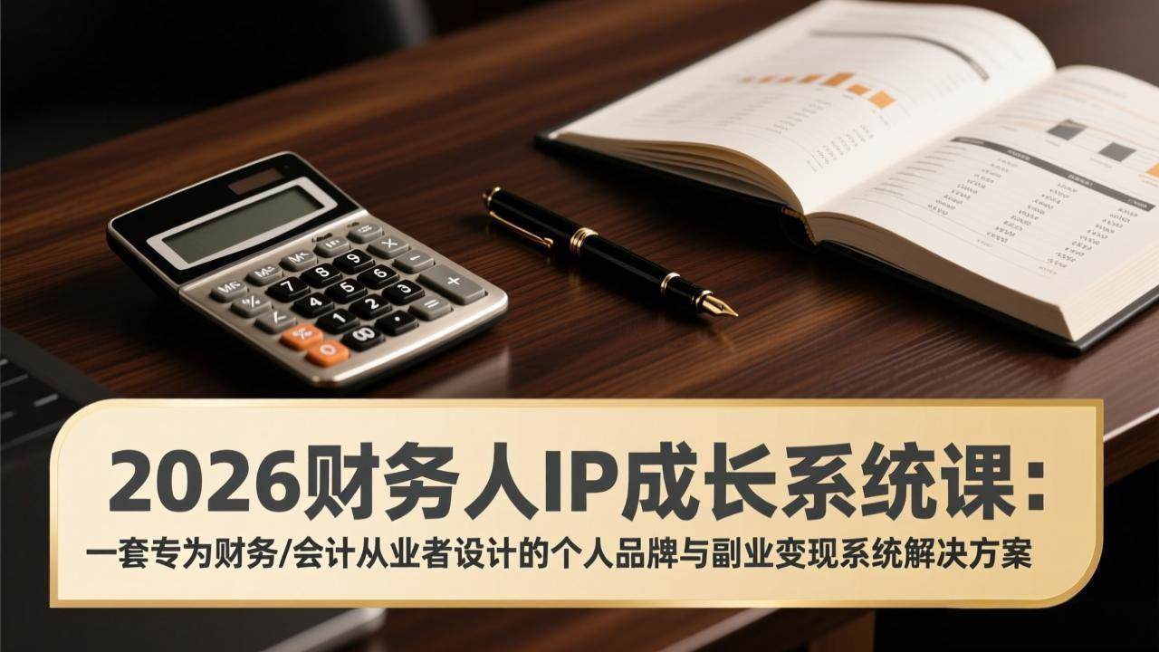 (2.8)2026财务人IP成长系统课：一套专为财务/会计从业者设计的个人品牌与副业变现系统解决方案